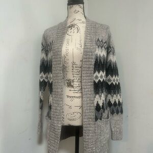 American Eagle Chic Gray Patterned Women's Cardigan XS